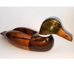 Vintage Wooden Duck Match Holder